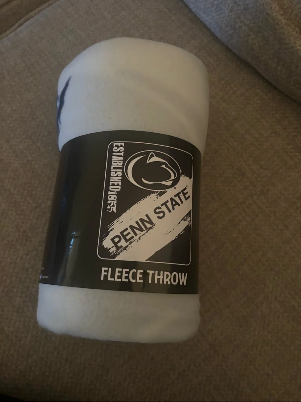 Penn state White Fleece Throw Blanket